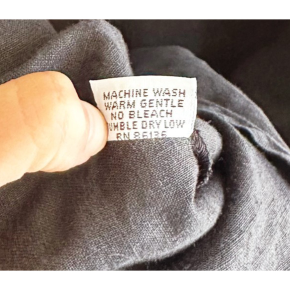 Bryn Walker Midi Linen Dress Small Oversized Bohemian Lagenlook Lagom Coastal - Picture 7 of 10